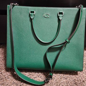 Green Coach Shoulder / Laptop Bag